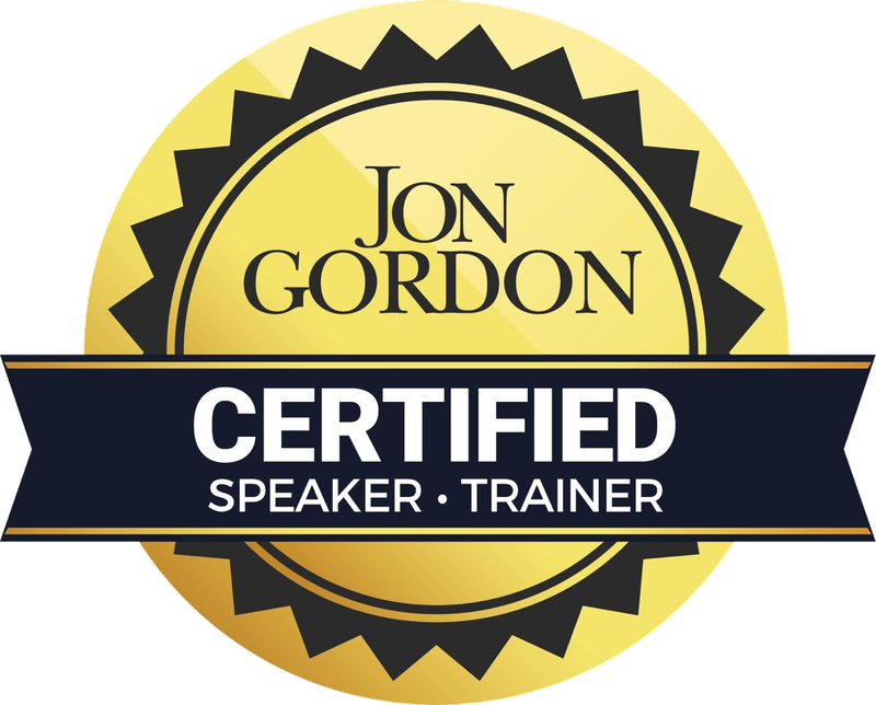Jon Gordon Certified Speaker and Trainer